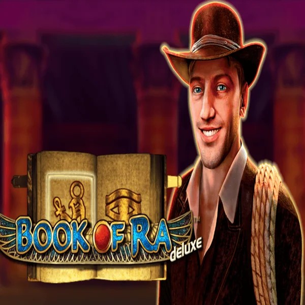Book of Ra Deluxe slot visual from Novomatic available on casinobooks.games